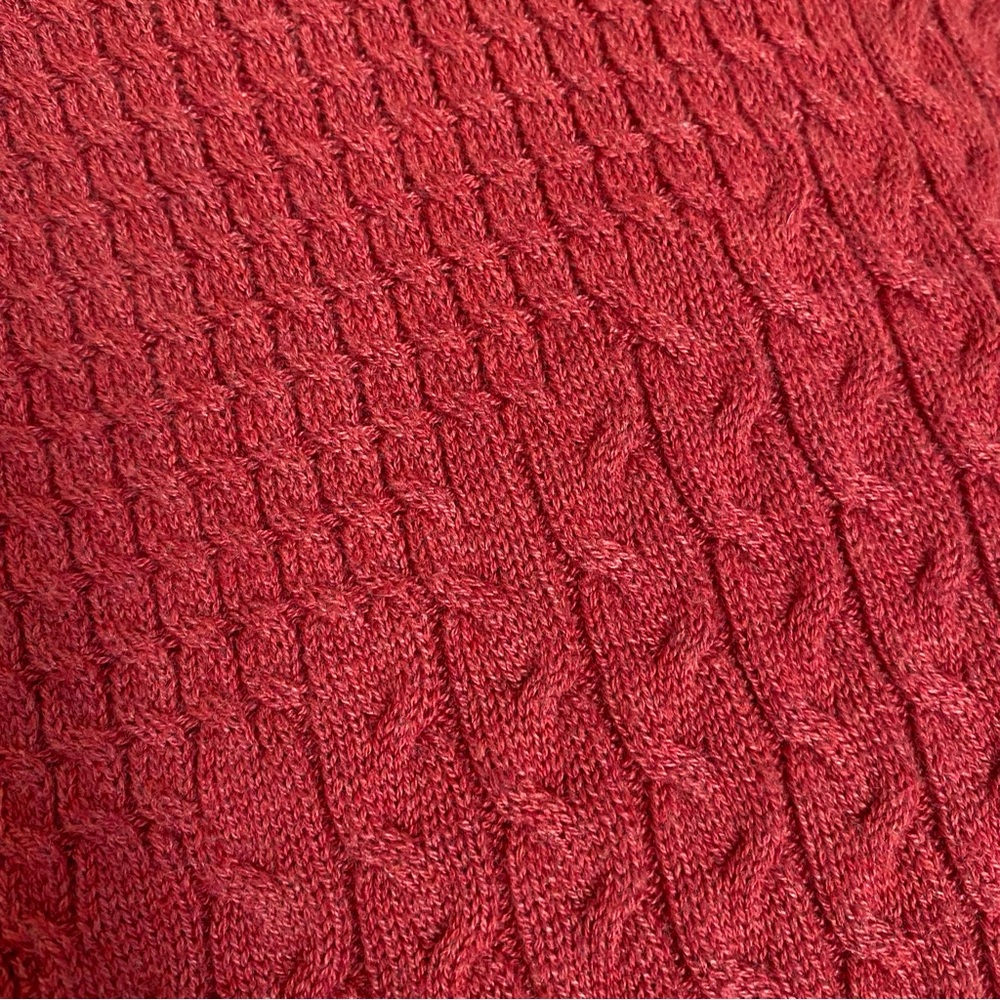 Smartwool Dacono Ski Sweater Cable Knit Turtleneck Red Small Gorpcore Outdoor - Picture 5 of 11